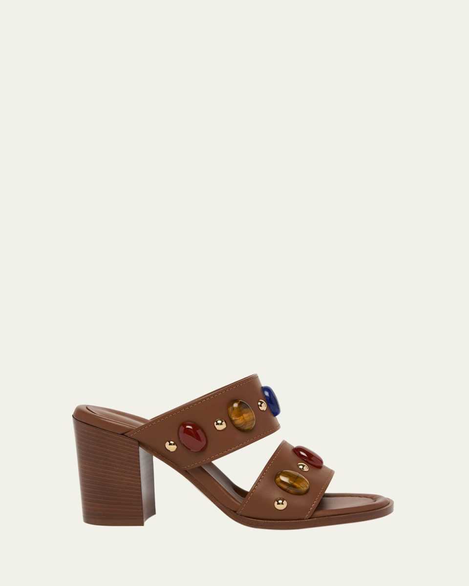 Shanti Jeweled Dual-Band Slide Sandals
